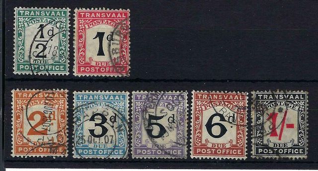 Image of South African States ~ Transvaal SG D1/7 FU British Commonwealth Stamp